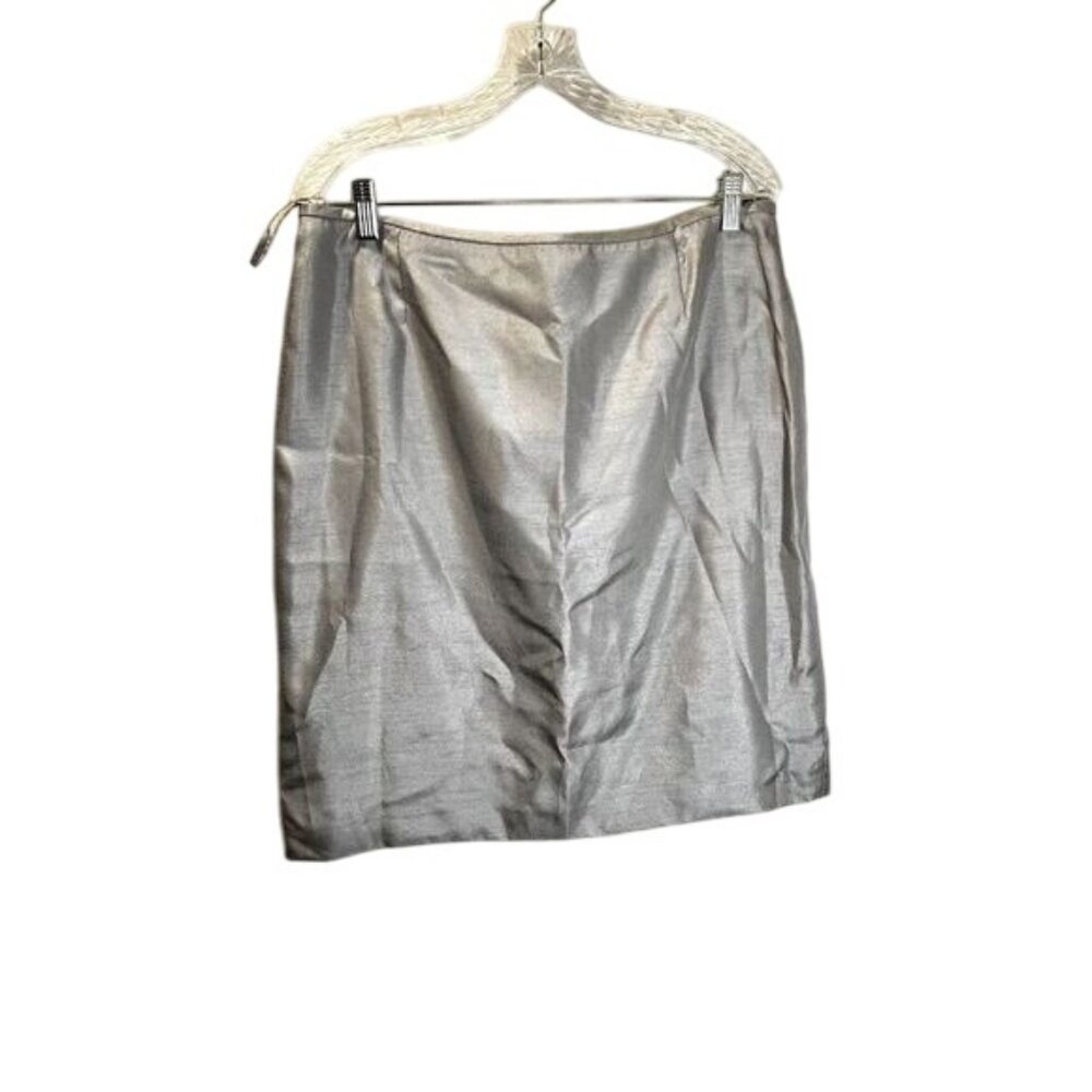 Women's Metallic Grey Pencil Skirts Business‎ Work Skirt